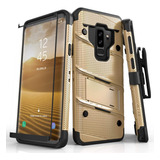 Funda Zizo/protector Vidrio Templado Galaxy S9+/dorado