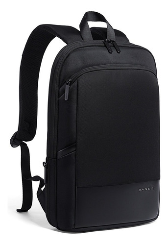 Mochila Executiva Notebook 15.6 Couro Slim Expansível 20l Cor Preto Desenho Do Tecido Liso