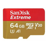 Tarjeta De Memoria Sandisk Sdsqxaf-064g-gn6aa  Extreme Con Adaptador Sd 64gb