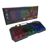 Teclado Semi Mecanico Gamer Rgb Vermelho Padrao Abnt2 