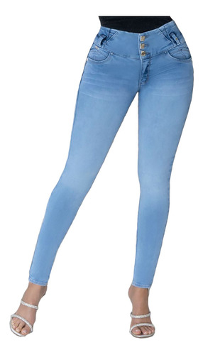 Jeans Mujer Pantalón Colombiano Mezclilla Strech Push Up 141