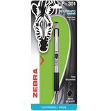 Boligrafo Retractil Zebra F-301 Tinta Negra Acero Inoxidable