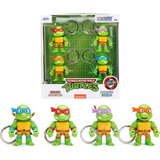 Set 4 Llaveros Tortugas Ninja Tmnt 4 Metalfigs Jada Turtles 