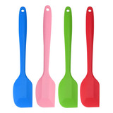 Espátulas De Silicona Kit De Cocina Rojo Azul Rosa Verde