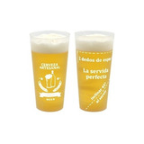 Vaso Cerveza Plastico Medidor Espuma 2 Dedos 350 Cc X 40 U.