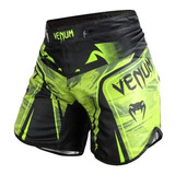 Bermuda Short Venum Fight Team Edition Preto Verde Neon