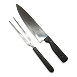 Set Cuchillo + Tenedor Parrillero Black Bull Premium