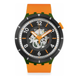 Reloj Swatch Unisex Casual Naranja Biocerámica Cuarzo Otoño-