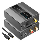 Convertidor De Audio Analógico A Digital Rca R/l A Óptico Co