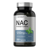 N-acetilcisteina Nac 1200mg Con Menta Natural 250 Capsulas