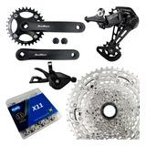 Grupo Shimano Deore 1x11 Mtb Bielas Sunrace M80 Sin Frenos