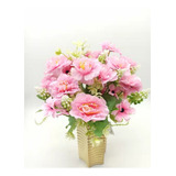 5x Flor Artificial Buque Com 50 Flores Grandes E Pequenos