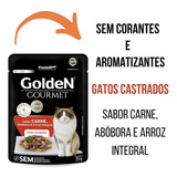 Golden Gourmet 10 Unid Saches Gato Carne Arroz Integral 70gr