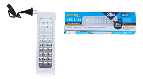 Luz De Emergencia Spark 30 Led Recargable 220v Blanco 8 Hs