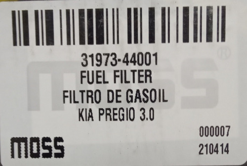 Filtro Gasolina Kia Pregio 3.0 Moss 98-344001 Foto 3