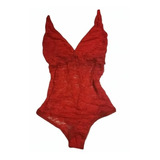 Body Encaje Rojo Sexy Talle Grande 