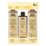 Kit Shampoo Acondicionador Aceite De Argan Gd3 Sin Sal 300ml