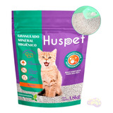 Granulado Mineral Huspet Areia Pra Gato Higiênico Inibe Odor X 1.8kg De Peso Neto