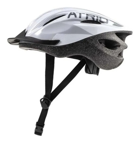 Capacete Ciclismo Adulto M Atrio Mtb 2.0 Br/cinza Com Led Cor Branco Tamanho M (54-58)