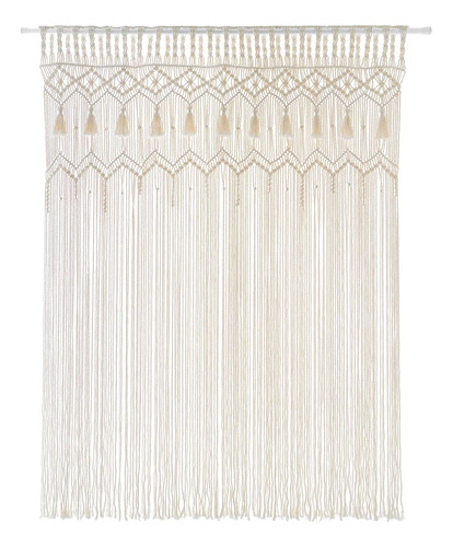 Cortina Grande Tejida De Macramé Estilo Bohemio Mkono