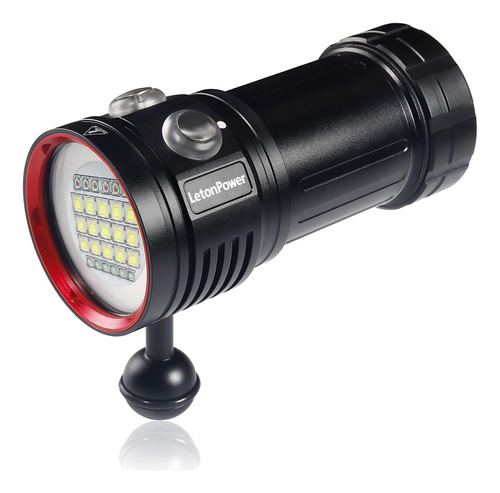 Letonpower Linterna De Buceo, Luz De Buceo L15 De 10000 Lume