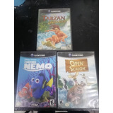 3 Juegos Para Gamecube De Pixar Y Disney (nemo, Tarzan, Open