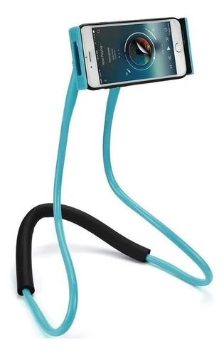 Suporte Celular Articulado Pescoço Phone Holder Suport Azul