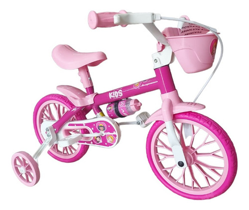 Bicicleta Aro 12 Absolute Princesa Rosa Até 3 Anos
