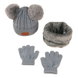 Conjunto De Gorro, Bufanda Y Guantes De Invierno Para Niños