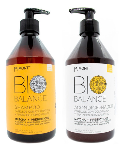 Primont Bio Balance Shampoo + Acondicionador Vegano Teñido