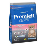 Premier Ração P/ Gato Filhote Pelo Longo Sabor Salmão 1,5kg