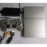 Sony Playstation 2 Slim Prata C/leitor Lacrado Completo Ps2 