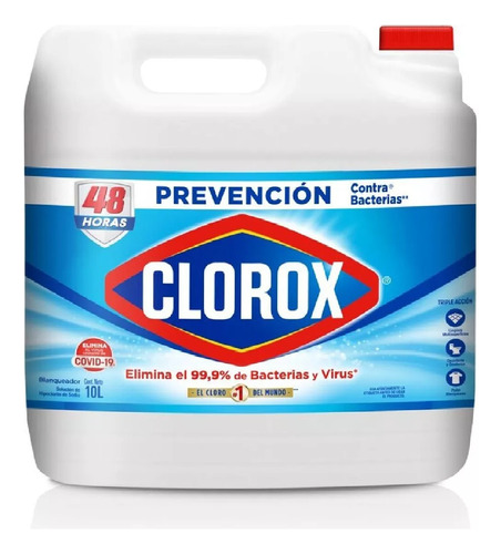 Clorox, Blanqueador Liquido 10 Litros