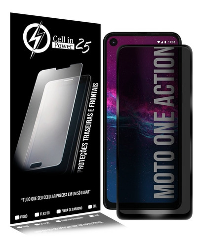 Película Vidro 3d Privacidade P/ Moto One Action Xt2013 6.3