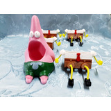 Set Porta Esponja Bob Esponja Y Patricio Estrella 3d Oferta