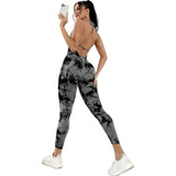 Enterizo Deportivo Mujer Tie Dye Importado Push Up