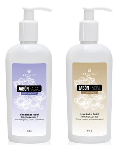 Jabón Facial Para Piel Madura Y Piel Grasa Kit 2  Beohemp