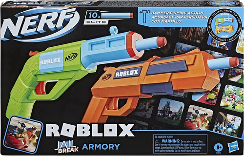 Nerf Roblox Jailbreak: Armory, Incluye 2 Lanzadores De Acció