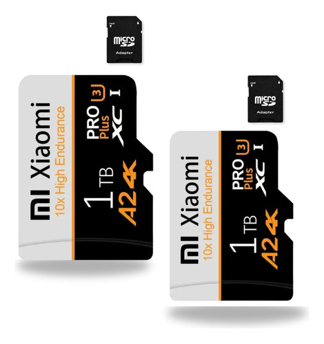 Kit 2 Cartão Memória Micro Sd Xiaomi 1 Tb  A2 4k Ultra Fast