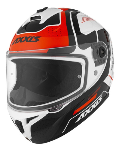 Casco Moto Integral Axxis Draken Cougar A5 Rojo Fluor Brillo