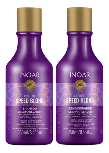 Inoar Estuche Shampoo + Acondicionado Speed Blond 250 Ml