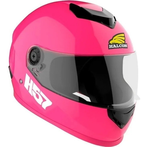 Casco Halcon H57 Integral Magenta Rosa M Oeste Motos