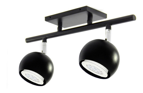 Aplique Pared Techo 2 Luces Spot Gu10 Moderno Luz Led Niquel