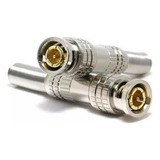 30 Conector Bnc Macho Com Mola Gold Primeira Linha Premium