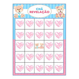 100 Cartelas Bingo Chá Bebê Revelação Personalizado-no Email