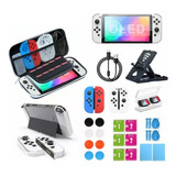 Estuche Protector Para Nintendo Switch Oled Pack 32 En 1