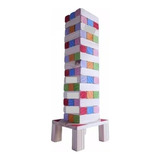 Juego Yenga Familiar Torre Bloques Madera + Dado Xxl Sheli