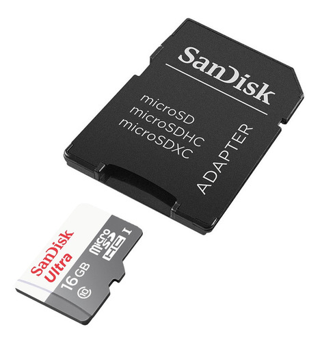 Cartão De Memória 16gb Micro Sd Sandisk Ultra Classe 10