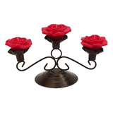 Candelabro 3 Brazos + Velas Flor