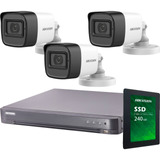 Kit 3 Camaras Seguridad Hikvision Con Audio !!!! 1080p 2mp